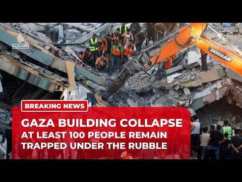 Gaza building collapse leaves at least 11 dead and more than 100 trapped