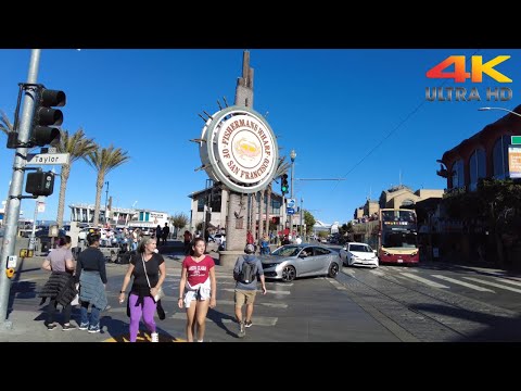 SAN FRANCISCO Fisherman's Wharf & Waterfront Walk | SEA LIONS 4K
