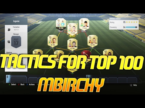 FIFA 17 FUT CHAMPIONS - How To Get Top 100! - Player Instructions And Custom Tactics