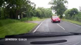 preview picture of video 'Wrong Side of Road !!  Nearly a Head On Crash in Redditch....'