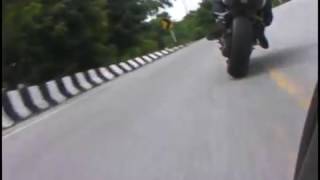 preview picture of video 'Banana Boy and Superbike Pete Bike Cam Video. Route 2013 near Nakhon Thai, Thailand, July 4th 2009'