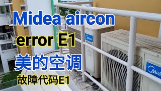 Midea inverter aircon | error code E1 | multi split