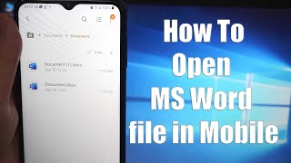 How to open DOCX file in your Android phone | Open MS Word file in Mobile