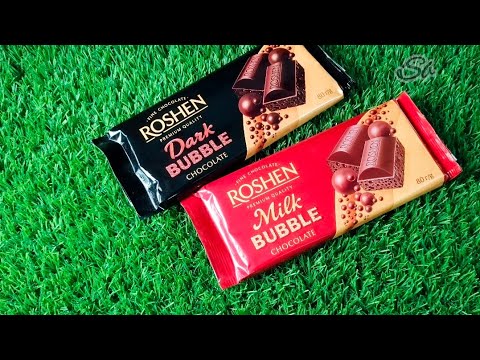 Roshen Dark bubble chocolate//Milk bubble chocolate//Unwrapping/ASMR