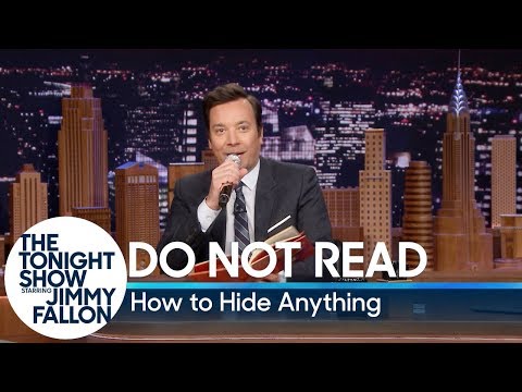 読まないでください：何でも隠す方法 (Do Not Read: How to Hide Anything)