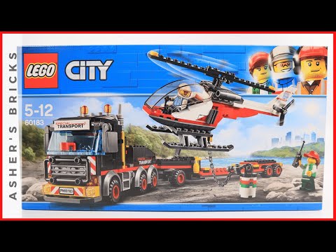 UNBOXING LEGO 60183 City Great Vehicles Heavy Cargo Transport Playset, Toy Truck and Helicopter