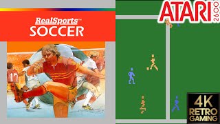 Realsports Soccer Atari 2600 4k Gameplay