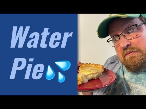 How to make Water Pie? Depression Era recipe