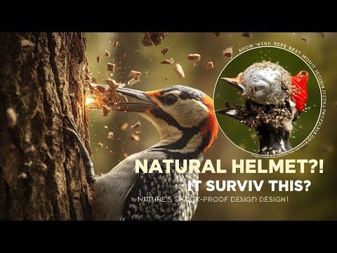 “Woodpecker: The Natural Helmet That Defies Science! | Nature’s Shock-Proof Engineer”