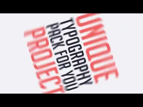Unique Typography (After Effects Template)