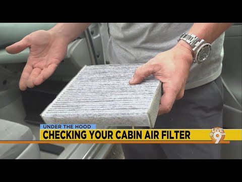 Part of a video titled Under the Hood: How to check your cabin air filter - YouTube