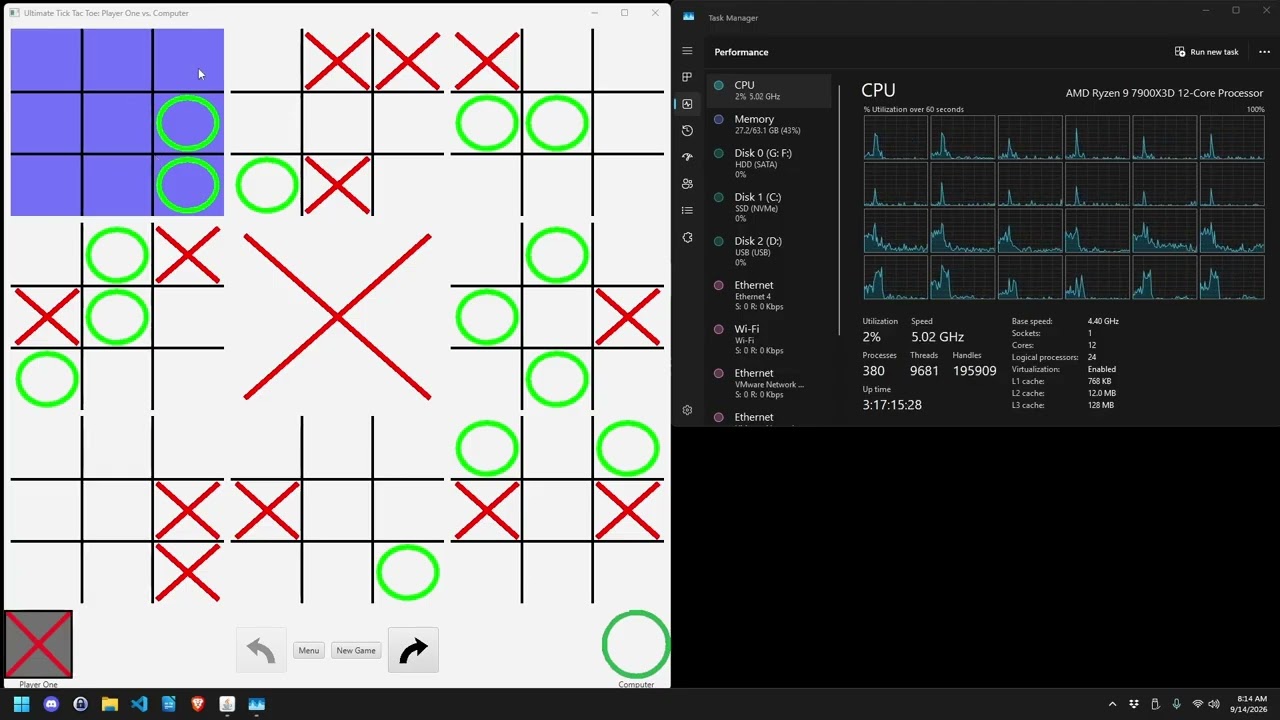 Ultimate Tic Tac Toe gameplay