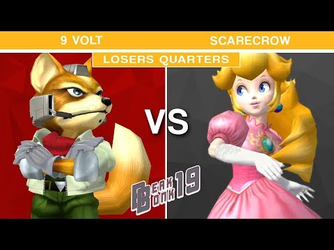 Beak Bonk 2019 - 9 Volt (Fox) VS Scarecrow (Peach) Melee Losers Quarters