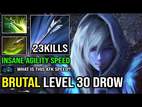 BRUTAL LEVEL 30 DROW RANGER Rapid Frosty Attack Butterfly + Swift Blink Vs Late Game PA Dota 2