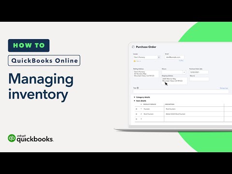 Part of a video titled How to manage inventory in QuickBooks Online - YouTube