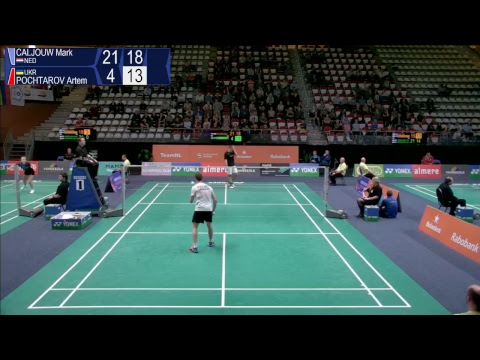 Mark Caljouw vs Artem Pochtarov (MS, QF) - Yonex Dutch Open 2017