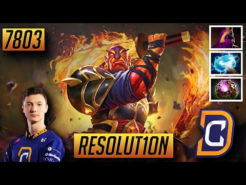 Resolut1on Back to Mid Ember Spirit RAMPAGE  - 7803 MMR Dota 2 Pro Replay
