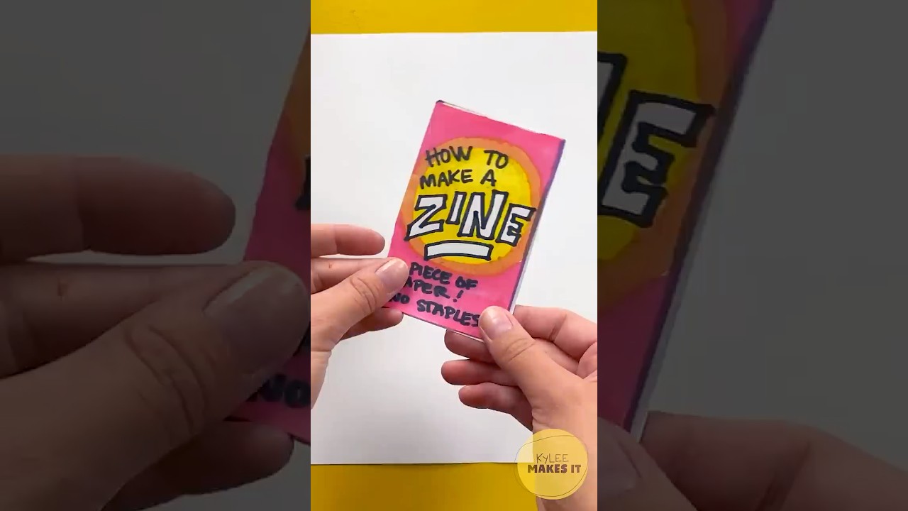How to Make A Zine! Blank Book with One Piece of Paper and No Staples! #shorts