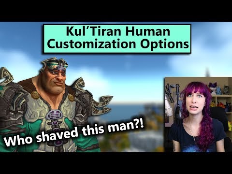 Kul'Tiran Human Hairstyles and Customization Options - Male and Female