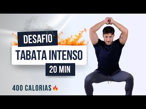 20 MIN TABATA PARA GASTAR 400 CALORIAS E EMAGRECER EM CASA | TREINO DIÁRIO
