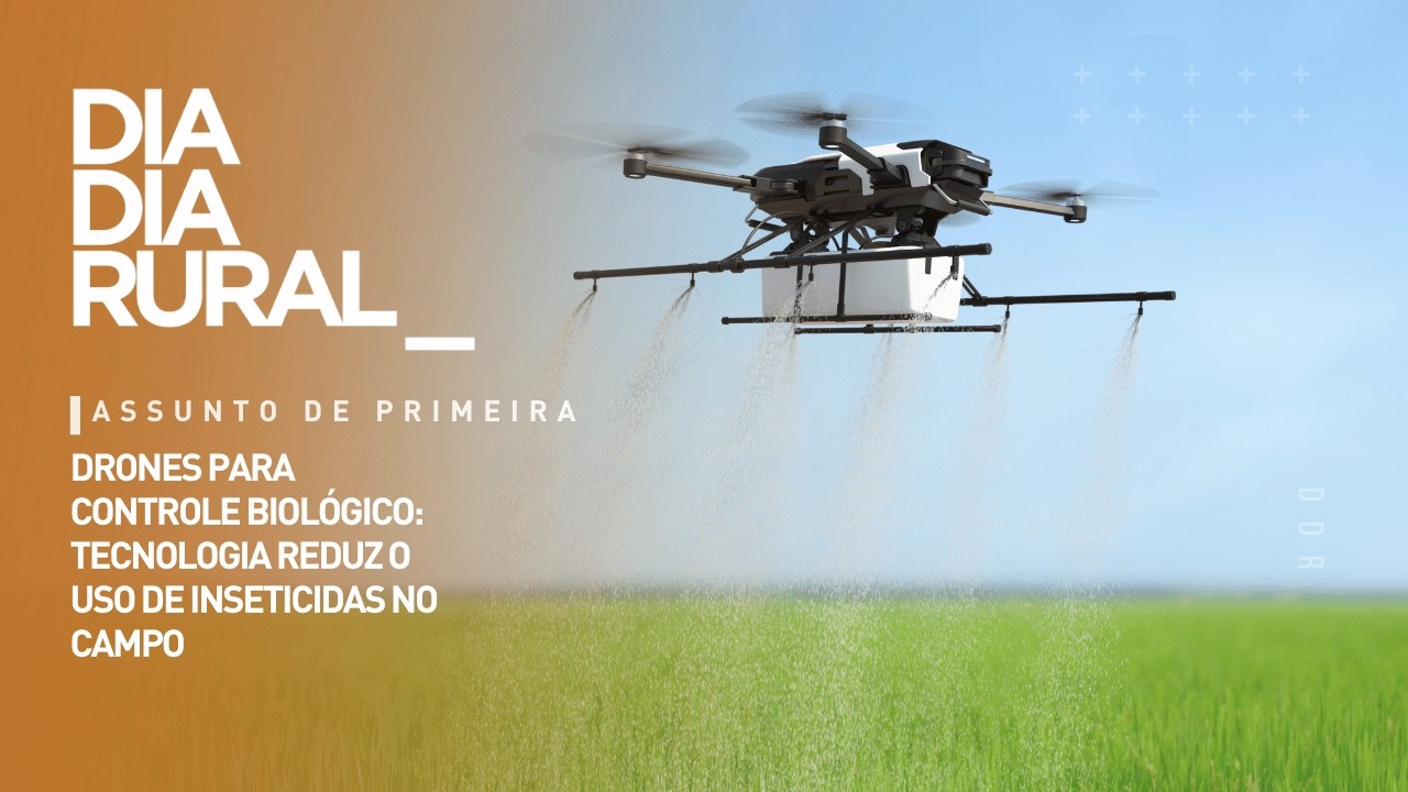 Drones para controle biológico: tecnologia reduz o uso de inseticidas no campo