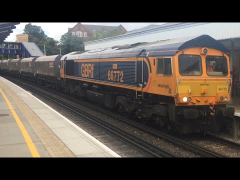 GBRF 66772 Maria Passing Through Gravesend From Bow With NACCO Hopper Wagons 1/8/20