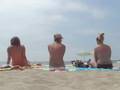 Swimsuits on the Birthdaysuits (Nude Beach)
