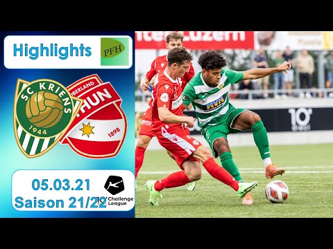 Hifglights: SC Kriens vs FC Thun (05.03.22)