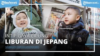 OOTD Rayyanza di Jepang, Pakai Jaket Tebal Warna-warni Halau Dingin