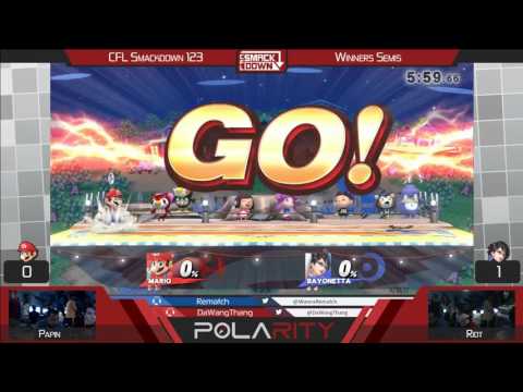 CFL Smackdown 123 WIiU - Papin (Mario) vs Riot (Bayonetta) - Winners Semis