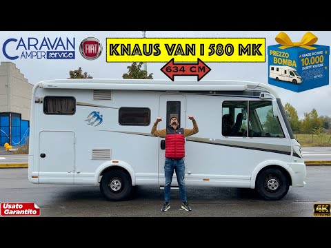 🌍Knaus Van I 580 MK - MOTORHOME USATO COMPATTO - 634 CM !