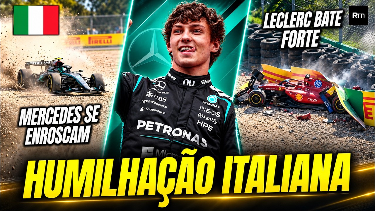 🚨 HUMILHAÇÃO HISTÓRICA NO GP ITÁLIA! ANTONELLI DESTRÓI RUSSELL EM EXIBIÇÃO MEMORÁVEL