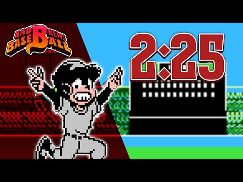 Bad News Baseball NES Speedrun in 2:25 (World Record)