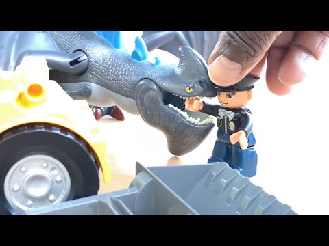 Police Car Wash Excavator Dragon Toy Vehicles for Kids  Lego Duplo Assembly Toys For Kids Video