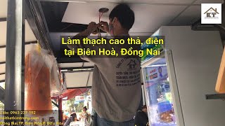 Thi công trần thạch cao thả + điện tại Biên Hòa, Đồng Nai