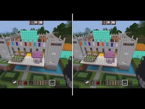 Josh Gamer - Minecraft VR split screen rollercoaster and tour of my castle and grounds 😆