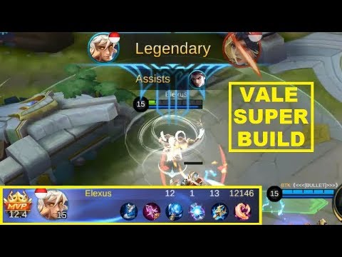 Vale After Buff Solo Rank Legendary Build Gameplay - Mobile Legends
