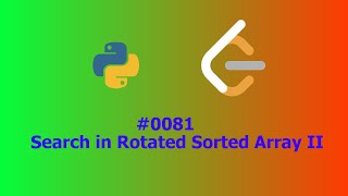 YouTube video 'No Sound Leetcode 81: Search in Rotated Sorted Array II'