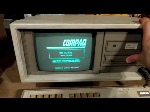 Compaq Portable II - kurzer Test - quick demonstration