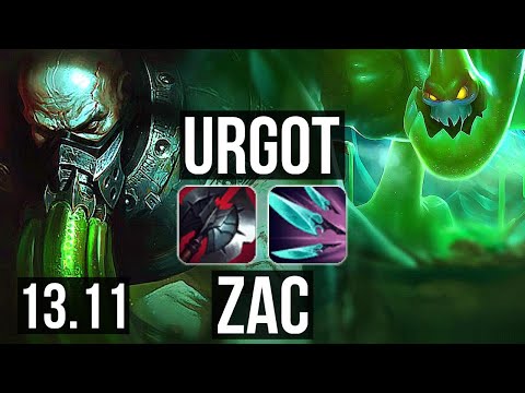 URGOT vs ZAC (JNG) | 700+ games, 7/2/5 | KR Master | 13.11