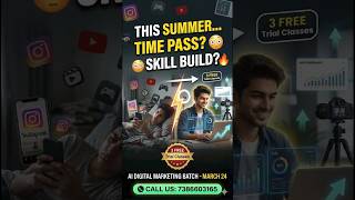 Don’t Waste Your Summer Holidays! Learn Digital Marketing | FREE Trial Classes | March 24 #odmt #dm