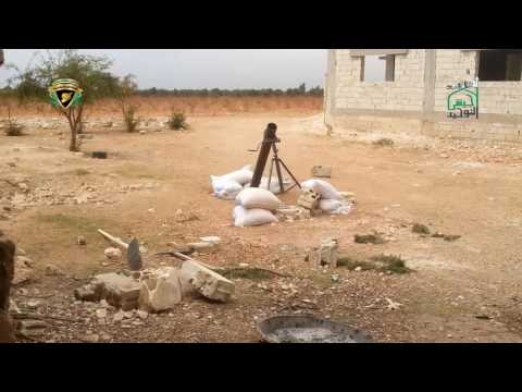 استهداف مقرات النظام بقذائف الهاون في قرية المشرفة في ريف حمص من قبل جيش التوحيد