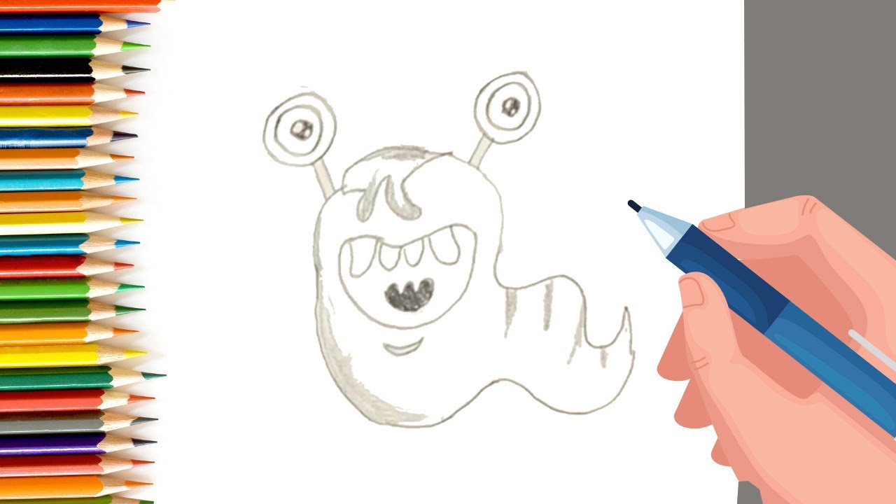 How to Draw Funny Monster | Easy monster drawings for kids | Ep 35 6 minutes 100 days challenge