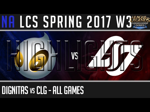 Dignitas vs CLG Highlights ALL GAMES - NA LCS W3D3 Spring 2017 - DIG vs CLG