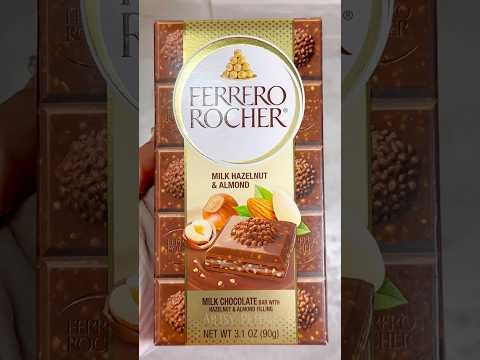 Ferrero Rocher Chocolate Bar 🍫 #shorts #unboxing #ferrerorocher #chocolate #yummy #food #sweet #fyp