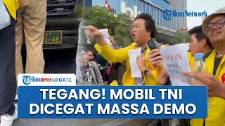 Detik-detik Menegangkan Mobil TNI Dihentikan Massa saat Demo, Sopir Dipaksa Ikut Bunyikan Klakson