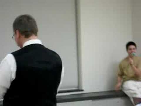 Will singing "I'm a Barbie Girl" in his German accent!