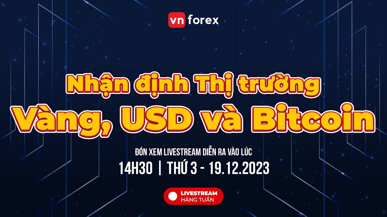 Livestream 14h30 19/12: Nhận định thị trường Vàng, USD và Bitcoin