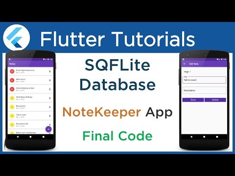 Flutter SQFLITE Example Complete NoteKeeper App CRUD Operation in SQLite 4 8