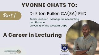 Yvonne chats to: Dr Elton Pullen - A career in lecturing